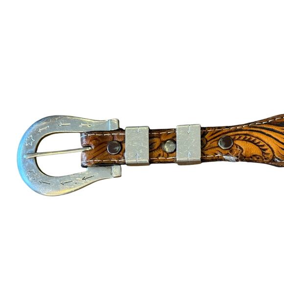 Vintage Other - Vintage Men Western Cowboy Brown Belt Waist 34 - 38 inches